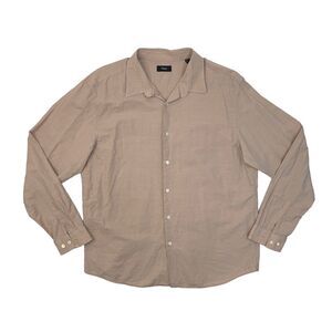 Theory Shirt Mens Extra Large Parfait Breathable Linen Cotton Blend Long Sleeve
